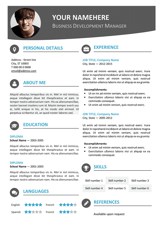 Hongdae Resume Template Blue