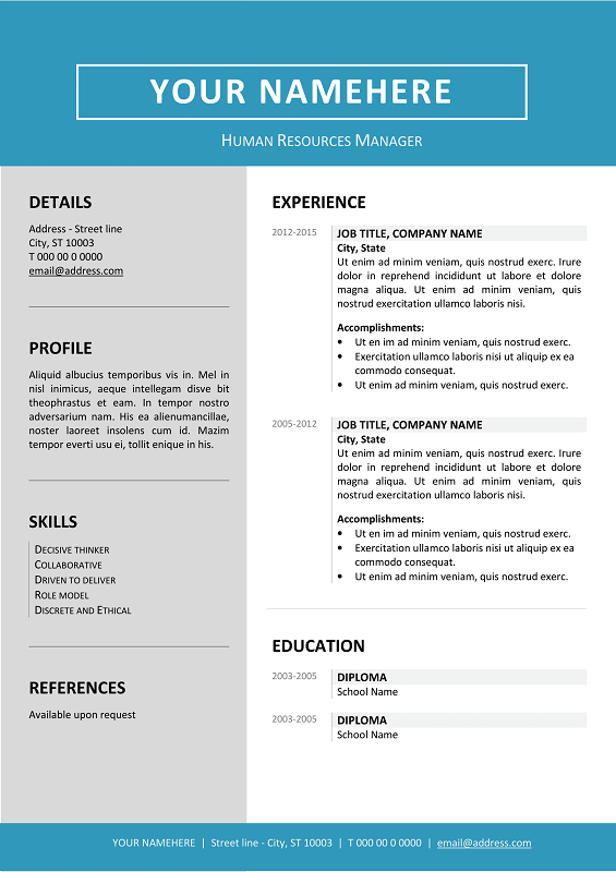 Jordaan Clean Resume Template