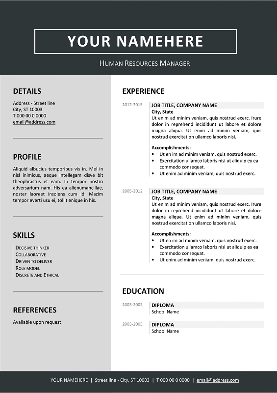 Jordaan - Clean Resume Template