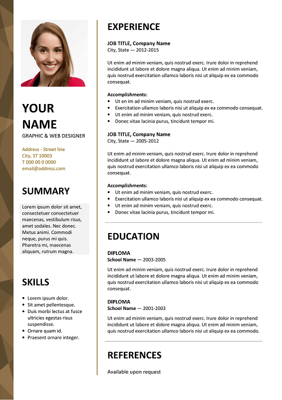 free downloadable microsoft word resume templates