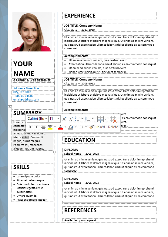 Dalston Newsletter Resume Template