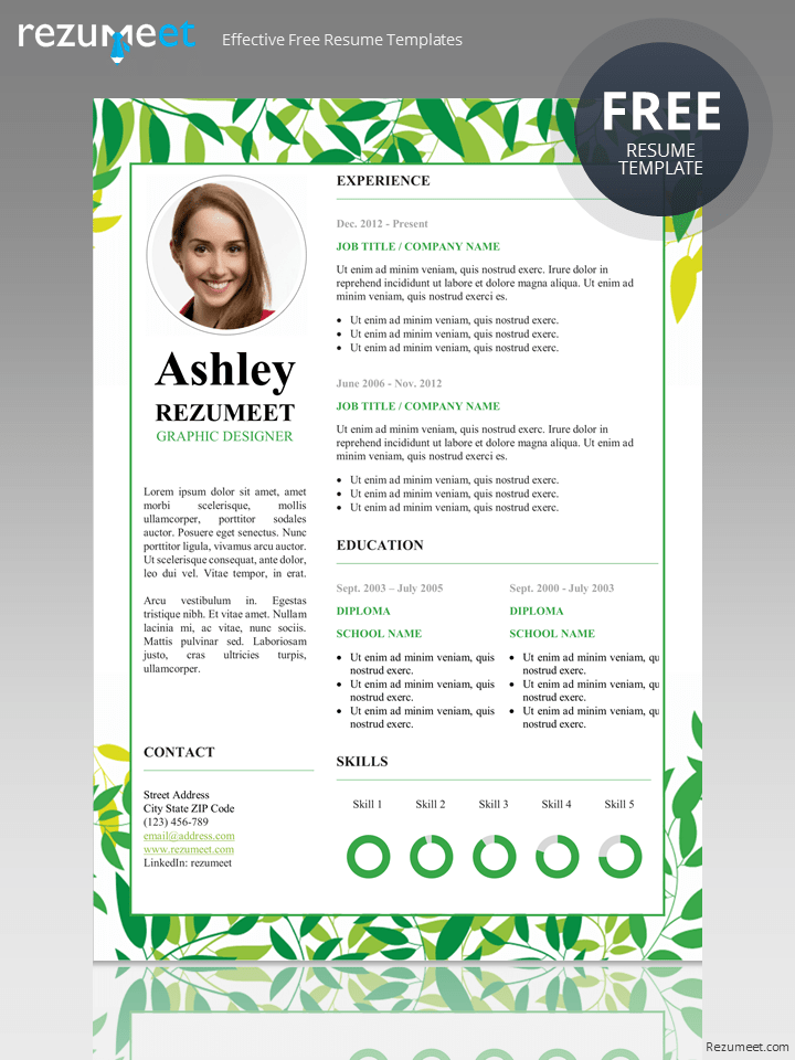 Free Floral Resume Template