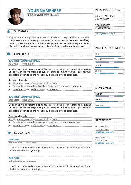 Gastown2 Free Professional Resume Template