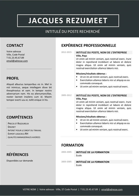 Jordaan - Modèle de CV Moderne | Rezumeet.com