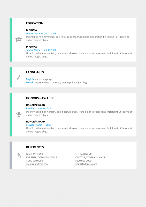 Le Marais Free Modern Resume Template