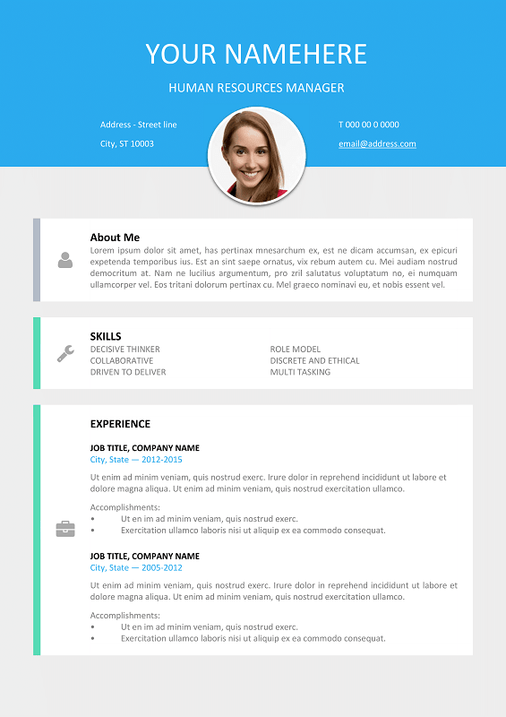 Le Marais - Free Modern Resume Template