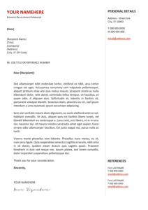 Gastown2 Free Professional Cover Letter Template Red