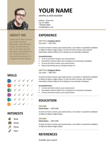 Bayview Free Resume Template Microsoft Word - Brown Layout