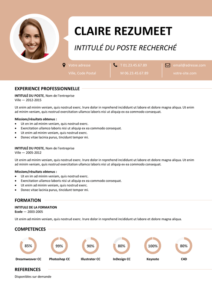 Centrum - Modèle gratuit de Curriculum Vitae 1-page - Orange