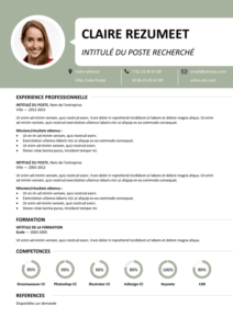 Centrum - Modèle gratuit de Curriculum Vitae 1-page - Vert