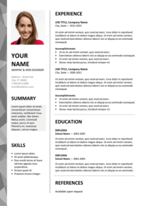 Dalston Free Resume Template Microsoft Word - Gray Layout