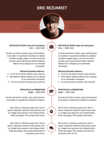 Esquilino - Modèle gratuit de Curriculum Vitae tendance et moderne - Marron