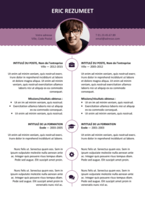 Esquilino - Modèle gratuit de Curriculum Vitae tendance et moderne - Violet