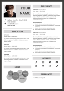Fitzroy Free Resume Template Microsoft Word - Gray Layout
