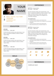 Fitzroy Free Resume Template Microsoft Word - Yellow Layout