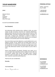 Gastown Free Traditional Cover Letter Template