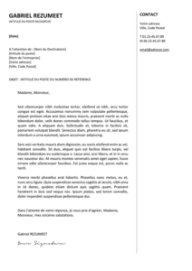 Gastown - Modèle gratuit de Lettre de Motivation traditionnel