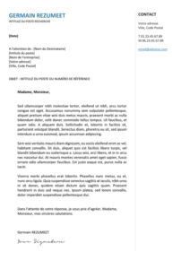 Gastown2 - Modèle gratuit de Lettre de Motivation professionnel - Bleu