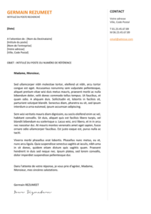 Gastown2 - Modèle gratuit de Lettre de Motivation professionnel - Orange