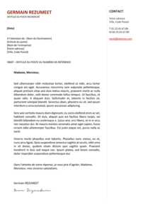 Gastown2 - Modèle gratuit de Lettre de Motivation professionnel - Rouge