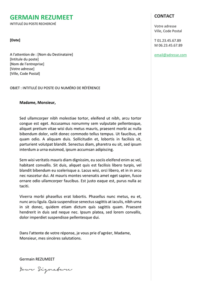 Gastown2 - Modèle gratuit de Lettre de Motivation professionnel - Vert