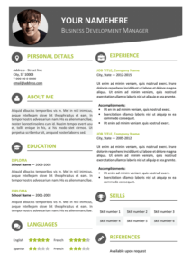 Hongdae Free Modern Resume Template Green