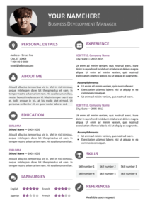 Hongdae Free Modern Resume Template Purple