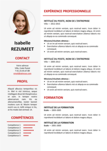 Ikebukuro - Modèle gratuit de Curriculum Vitae élégant - Rouge