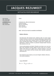 Jordaan - Modèle gratuit de Lettre de Motivation moderne - Gris