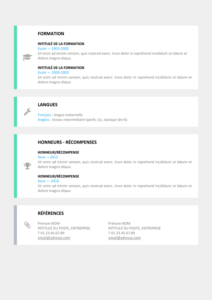 Le Marais - Modèle gratuit de Curriculum Vitae moderne - Page 2