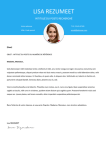 Le Marais - Modèle gratuit de Lettre de Motivation moderne