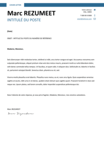 Montjuic - Modèle gratuit de Lettre de Motivation clair et simple - Bleu