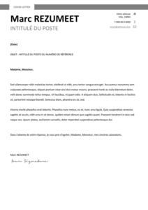 Montjuic - Modèle gratuit de Lettre de Motivation clair et simple - Gris