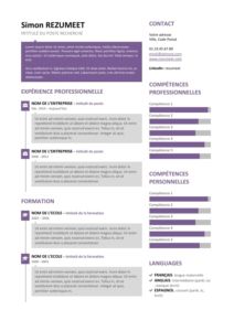 SoHo - Modèle gratuit de CV avec Bulles - Violet