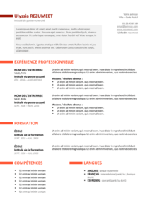 Ueno – Modèle de CV Professionnel Gratuit - Version Orange