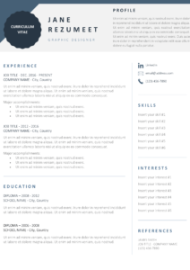 Gasherbrum - Modern Professional Resume Template with Seal (without photo)