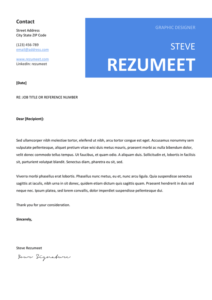 Peckham - Free Cover Letter Template - Blue