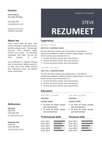 Peckham - Free Resume Template - Gray