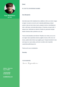 Orienta - Free professional cover letter template - Green