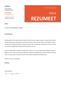 Peckham - Free Cover Letter Template - Orange
