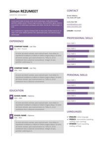 SoHo – Speech Bubble Resume Template - Purple